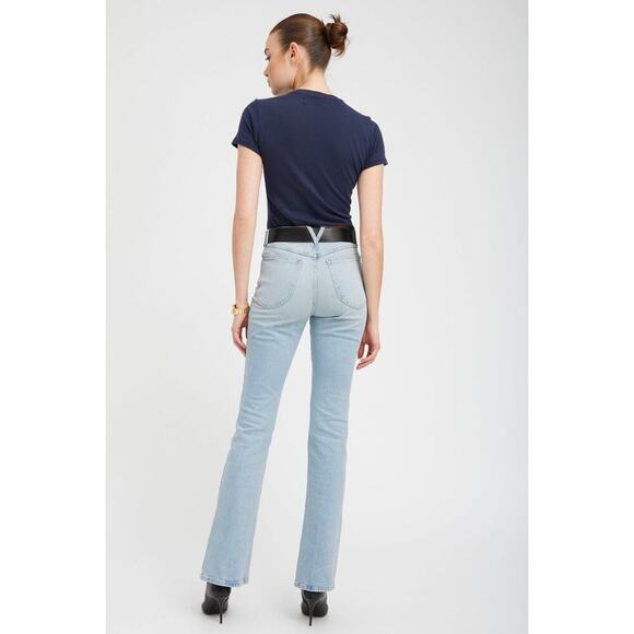 Sprwmn Françoise Micro Flared Leg Jeans High-Rise Denim Stretch Size 28 NWT - Picture 4 of 13